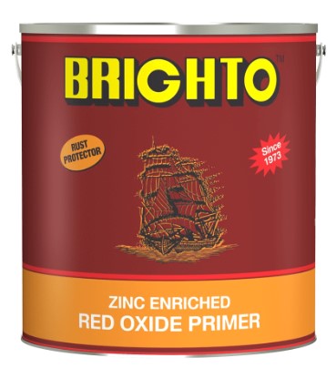 Brighto Red Oxide Metal Primer Matt – Anti Corrosive Undercoat for Steel Gates, Grills & Exterior Metal Protection